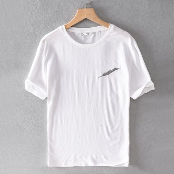 2021 new summer mens casual linen short-sleeved t-shirt loose large size cool round neck men t shirt brand embroidery tshirt chemise 3keq, White;black
2021 new summer mens casual linen short-sleeved t-shirt loose large size cool round neck men t shirt brand embroidery tshirt chemise 3keq, White;black