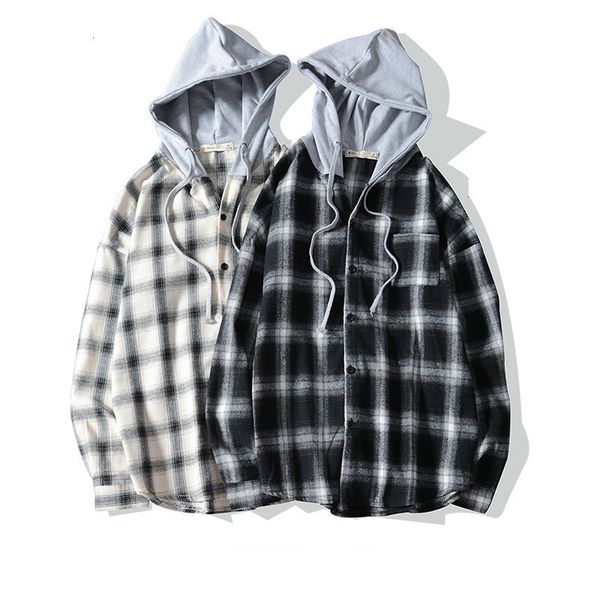 2021 new primavera outono design de moda casual wear manga comprida dividir joint kanye solto camisa xadrez cordo com capuz nico breasted do, White
2021 new primavera outono design de moda casual wear manga comprida dividir joint kanye solto camisa xadrez cordo com capuz nico breasted do, White