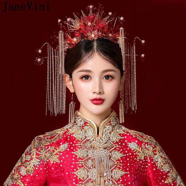hair clips & barrettes janevini classic red bridal crowns with earrings long tassel pearls chinese style wedding bride head jewelry accessor, Golden;silver
hair clips & barrettes janevini classic red bridal crowns with earrings long tassel pearls chinese style wedding bride head jewelry accessor, Golden;silver
