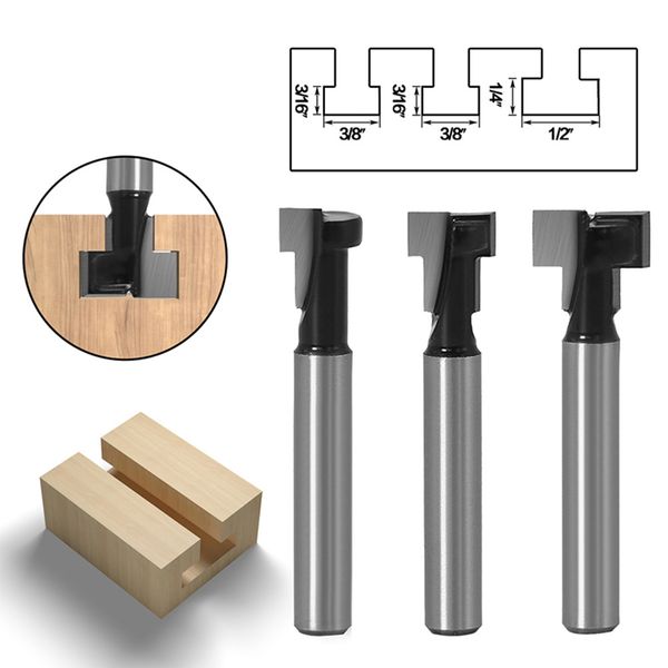 1/4 shank 6mm t-slot cutter router bit set hex bolt key hole bits t slotting milling cutter for wood woodworking machine
1/4 shank 6mm t-slot cutter router bit set hex bolt key hole bits t slotting milling cutter for wood woodworking machine
