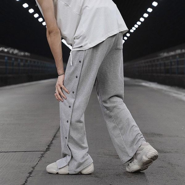 men's pants tide brand ins sports autumn loose casual long hong kong style wild side-breasted fashion men clothing, Black
men's pants tide brand ins sports autumn loose casual long hong kong style wild side-breasted fashion men clothing, Black