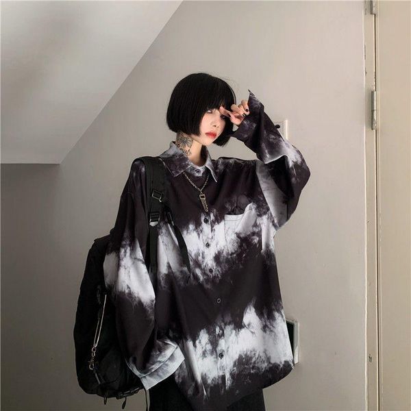 women's blouses & shirts tie-dye for men women 2021ss harajuku bf dark gothic wear all-match long-sleeved blouse trend black white stre
women's blouses & shirts tie-dye for men women 2021ss harajuku bf dark gothic wear all-match long-sleeved blouse trend black white stre