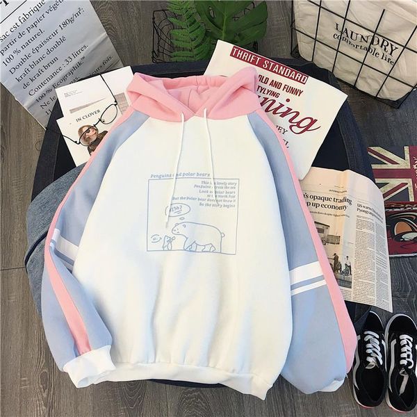 cute print hoodie women sweatshirt autumu streetwear long sleeve hoodies pullover girls oversize sweatshirt color patchwork, Black
cute print hoodie women sweatshirt autumu streetwear long sleeve hoodies pullover girls oversize sweatshirt color patchwork, Black