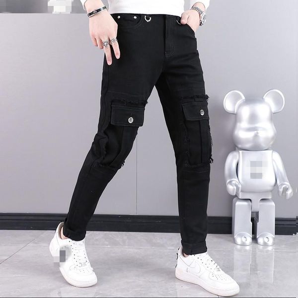 men's jeans sq10298 fashion 2021 runway luxury european design party style clothing, Blue
men's jeans sq10298 fashion 2021 runway luxury european design party style clothing, Blue