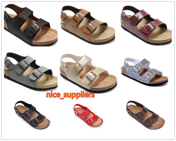 birk's fashion famous brand arizona men flat heel sandals women multaicolor summer casual shoes buckle genuine leather wholesal, Black
birk's fashion famous brand arizona men flat heel sandals women multaicolor summer casual shoes buckle genuine leather wholesal, Black