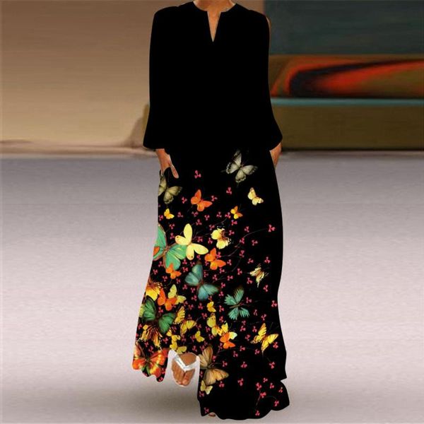 casual dresses large size fashion clothing for women long sleeve butterfly print v-neck maxi dress party cami, Black;gray
casual dresses large size fashion clothing for women long sleeve butterfly print v-neck maxi dress party cami, Black;gray
