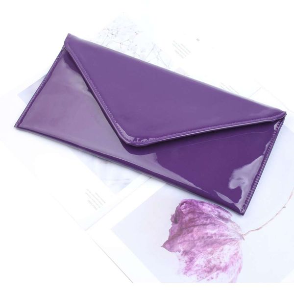 fashionable mirror leather party hand chain envelope evening bridal bag