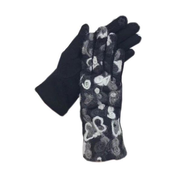 five fingers gloves winter ladies' wrist fashion to keep warm lycra super soft touch screen outdoor sports riding driving 2021-000, Blue;gray
