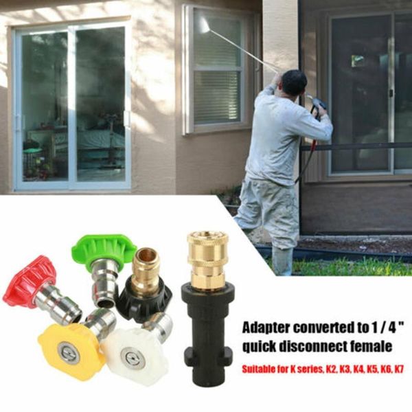 professional spray guns pressure washer gun adapter + 5-angle pivoting coupler 7 nozzles tips for karcher k2 k4 k5 k6 k7 automobile acces
professional spray guns pressure washer gun adapter + 5-angle pivoting coupler 7 nozzles tips for karcher k2 k4 k5 k6 k7 automobile acces