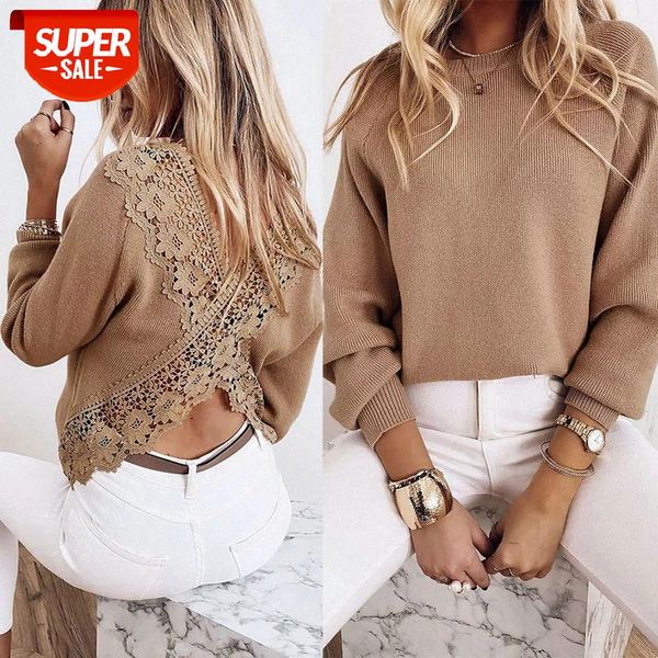 2021 spring backless women tshirts casual brown o neck lace patchwork hollow out pullover ladies long sleeve tee shirt #gf3i, White
2021 spring backless women tshirts casual brown o neck lace patchwork hollow out pullover ladies long sleeve tee shirt #gf3i, White