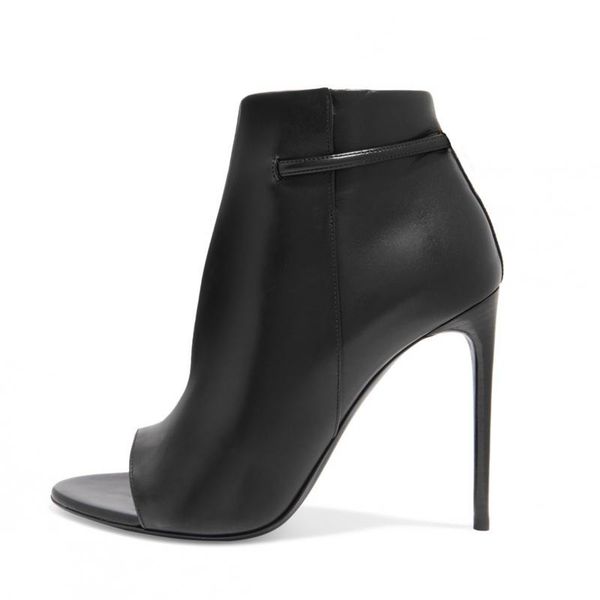 boots europe brand women super high thin heel peep toe summer black leather ankle party booties shoes tl-a0175
boots europe brand women super high thin heel peep toe summer black leather ankle party booties shoes tl-a0175