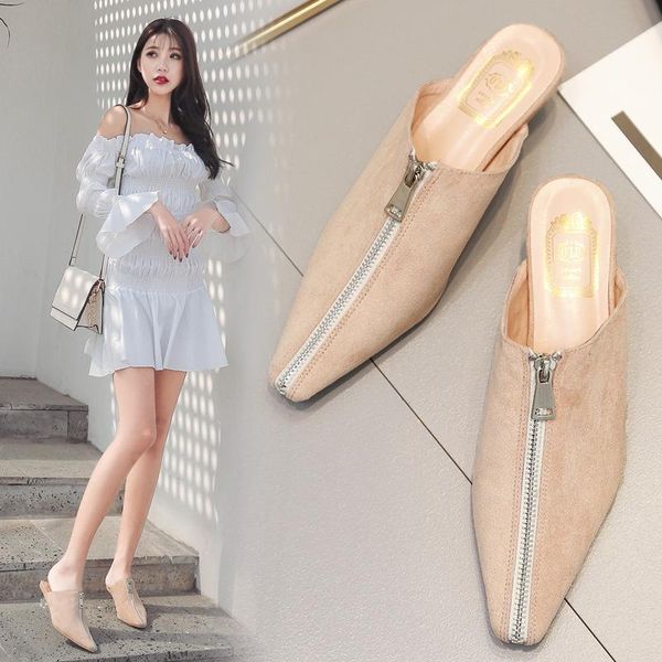 slippers female shoes ladies' thin heels flock med mules for women 2021 slides zip fabric rome rubber scandals pu basic zipp, Black
slippers female shoes ladies' thin heels flock med mules for women 2021 slides zip fabric rome rubber scandals pu basic zipp, Black