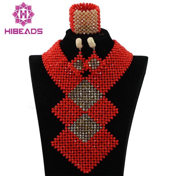 earrings & necklace bright red crystal beads statement for women costume nigerian wedding african jewelry set abk889, Silver
earrings & necklace bright red crystal beads statement for women costume nigerian wedding african jewelry set abk889, Silver