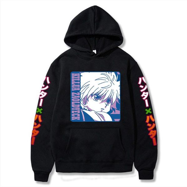 men's hoodies & sweatshirts japan anime x print harajuku cute killua zoldyck casual loog sleeve street style hoodie, Black 
men's hoodies & sweatshirts japan anime x print harajuku cute killua zoldyck casual loog sleeve street style hoodie, Black