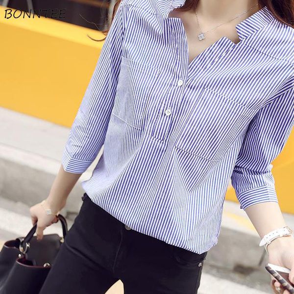 shirts women spring trendy striped notched slim comfortable womens three quarter ladies shirt double pockets simple soft leisure, White
shirts women spring trendy striped notched slim comfortable womens three quarter ladies shirt double pockets simple soft leisure, White