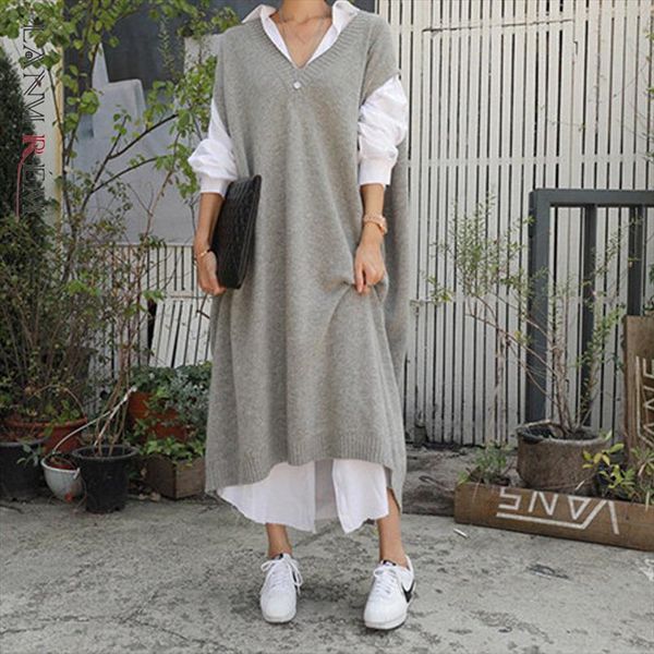 long vest coat over knee women sweater korean style loose student bfwind bat sleeve dress trendy, White;black
long vest coat over knee women sweater korean style loose student bfwind bat sleeve dress trendy, White;black