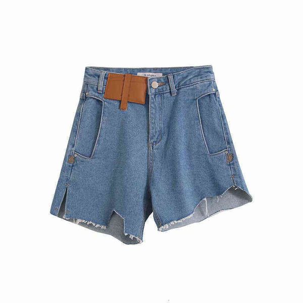 waist summer high thin irregular rip side slit denim shorts pants women's be 0084, Blue
waist summer high thin irregular rip side slit denim shorts pants women's be 0084, Blue