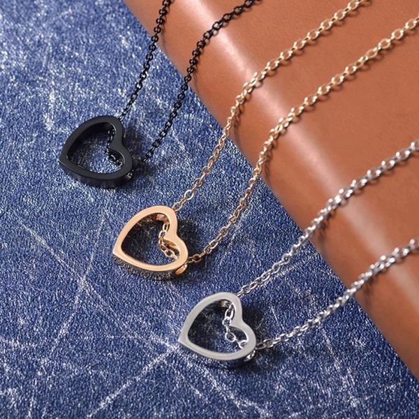 pendant necklaces sainio hollow heart chain necklace for women men couple lovers minimalist jewelry accessories, Silver
pendant necklaces sainio hollow heart chain necklace for women men couple lovers minimalist jewelry accessories, Silver