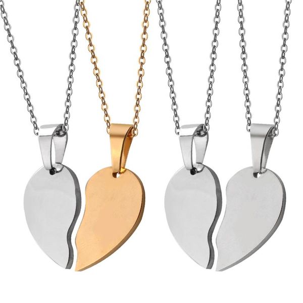 pendant necklaces 2 pics heart for couple wedding gift stainless steel lover puzzle necklace women 2021 product, Silver
pendant necklaces 2 pics heart for couple wedding gift stainless steel lover puzzle necklace women 2021 product, Silver