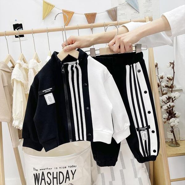 boys jogging clothes set spring autumn children striped coat pants 2pcs tracksuits for baby kids casual sports suit 2, White
boys jogging clothes set spring autumn children striped coat pants 2pcs tracksuits for baby kids casual sports suit 2, White