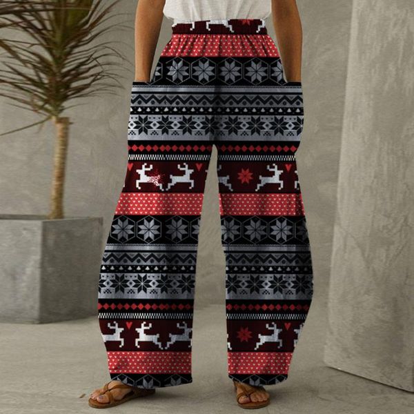women's pants & capris women wide leg christmas print baggy high elastic waistband fashion loose bottoms trousers big pockets plus size, Black;white
women's pants & capris women wide leg christmas print baggy high elastic waistband fashion loose bottoms trousers big pockets plus size, Black;white