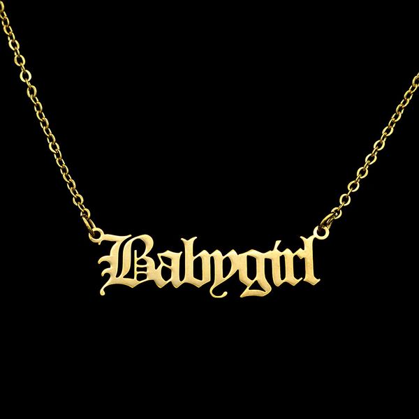 30pcs old english letter word babygirl necklaces stainless steel initial alphabet name logo pendant charm chain minimalist collar choker jew, Silver
30pcs old english letter word babygirl necklaces stainless steel initial alphabet name logo pendant charm chain minimalist collar choker jew, Silver