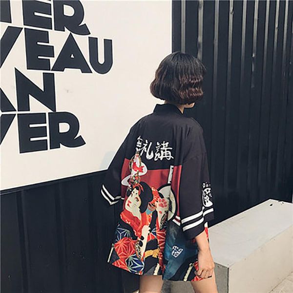 ethnic clothing plus size women japanese traditional cardigan kimonos yukata robe long kimono haori riding coat wind casual streetwear, Red
ethnic clothing plus size women japanese traditional cardigan kimonos yukata robe long kimono haori riding coat wind casual streetwear, Red