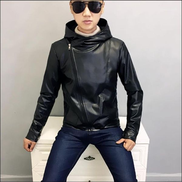 men's fur & faux m-4xl spring and autumn men hooded leather jacket students tide slim young handsome oblique zipper coat plus size clot, Black
men's fur & faux m-4xl spring and autumn men hooded leather jacket students tide slim young handsome oblique zipper coat plus size clot, Black