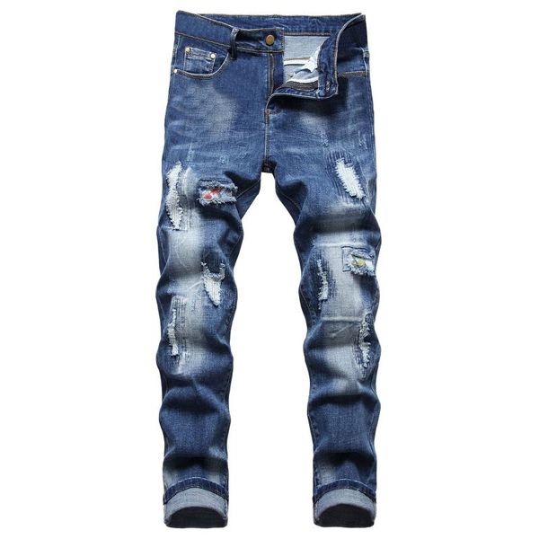 men's jeans men brand hip hop blue ripped mens slim denim trousers straight stretch zipper pants for
men's jeans men brand hip hop blue ripped mens slim denim trousers straight stretch zipper pants for