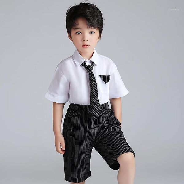 clothing sets boys summer formal t shirt +short+tie 3pcs set gentleman kids school performance dress children graduation suit, White
clothing sets boys summer formal t shirt +short+tie 3pcs set gentleman kids school performance dress children graduation suit, White