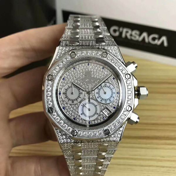 new anti scratch sapphire men's luxury 42mm case watch swiss timing quartz movement sports fashion men's designer watch, Slivery;brown
new anti scratch sapphire men's luxury 42mm case watch swiss timing quartz movement sports fashion men's designer watch, Slivery;brown
