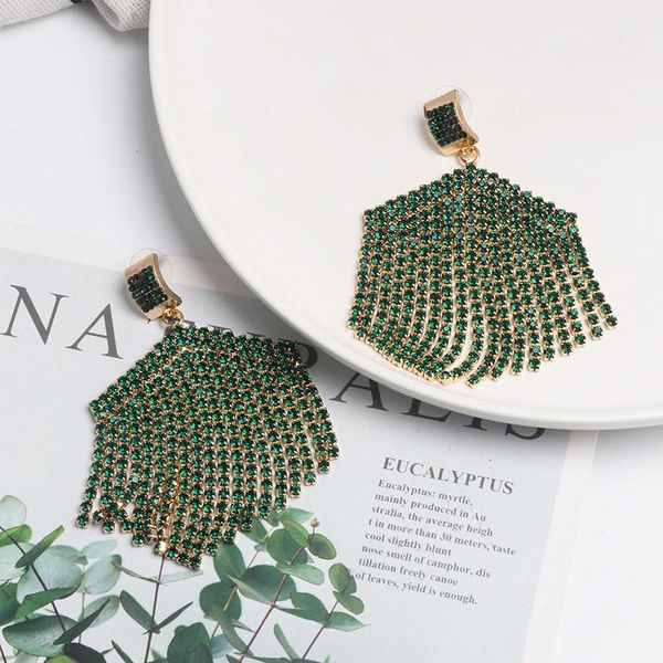 stud green crystal rhinestone tassel earrings women wedding party femme long fringe jewelry bulk wholesale, Golden;silver
stud green crystal rhinestone tassel earrings women wedding party femme long fringe jewelry bulk wholesale, Golden;silver