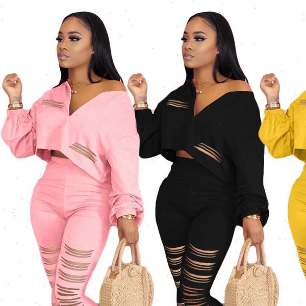 solid hole hollow out women sport two piece set tracksuits long sleeve tee jogger pants suit outfits matching, Gray
solid hole hollow out women sport two piece set tracksuits long sleeve tee jogger pants suit outfits matching, Gray