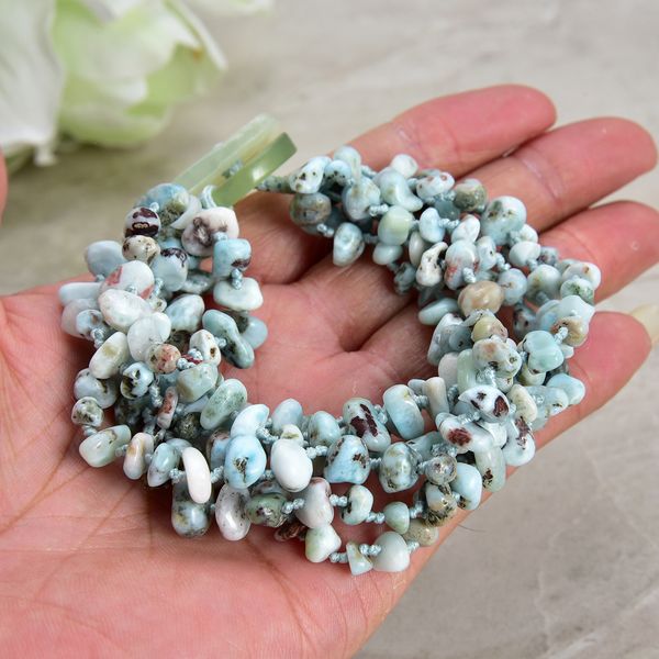guaiguai jewelry 6 strands natural larimar chips bracelet for women real lady fashion jewellry, Black
guaiguai jewelry 6 strands natural larimar chips bracelet for women real lady fashion jewellry, Black