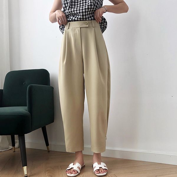 2021 new spring casual pure color high waist straight chic women ankle length pants female trousers 6yin, Black;white
2021 new spring casual pure color high waist straight chic women ankle length pants female trousers 6yin, Black;white