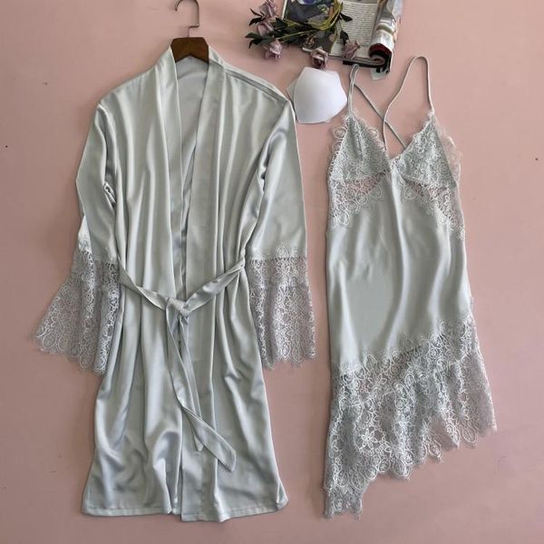 women's sleepwear summer women robe set lace kimono gown hollow out sleep female nighty&robe v-neck nightwear home clothing, Black;red 
women's sleepwear summer women robe set lace kimono gown hollow out sleep female nighty&robe v-neck nightwear home clothing, Black;red