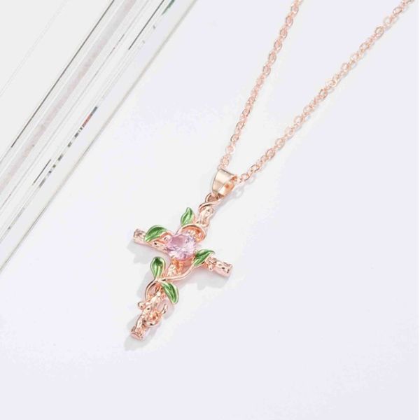 new leaf winding cross pendant necklace womens golden necklace fashion clothes accessories couple jewelry
new leaf winding cross pendant necklace womens golden necklace fashion clothes accessories couple jewelry
