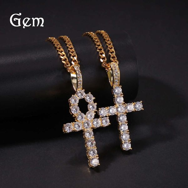gu mengxi's new copper inlaid zircon cross zircon anhe pendant set fashion men's jewelry, Silver
gu mengxi's new copper inlaid zircon cross zircon anhe pendant set fashion men's jewelry, Silver