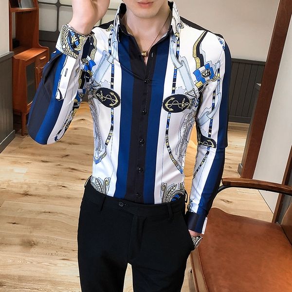 autumn marks sailor's anchor male sleeve long casual floral shirt thin flower fit streetwear social party blouse mm1x, White;black
autumn marks sailor's anchor male sleeve long casual floral shirt thin flower fit streetwear social party blouse mm1x, White;black