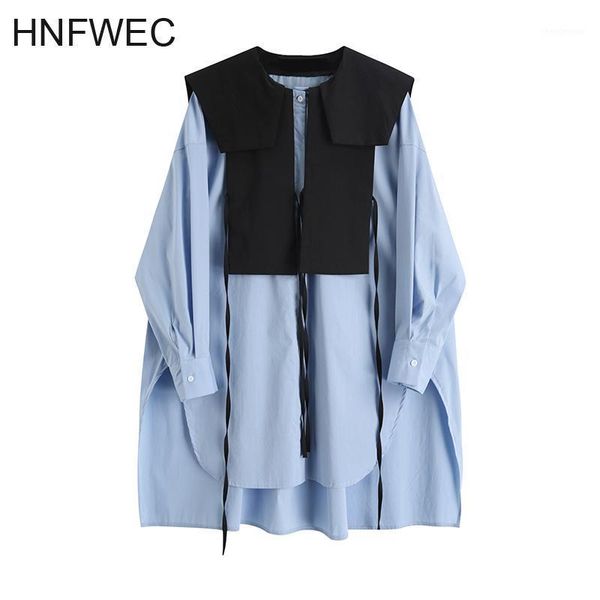 women's blouses & shirts korea women blouse patchwork color matching irregular cotton womens asymmetry fake two casual 2021 v996, White
women's blouses & shirts korea women blouse patchwork color matching irregular cotton womens asymmetry fake two casual 2021 v996, White
