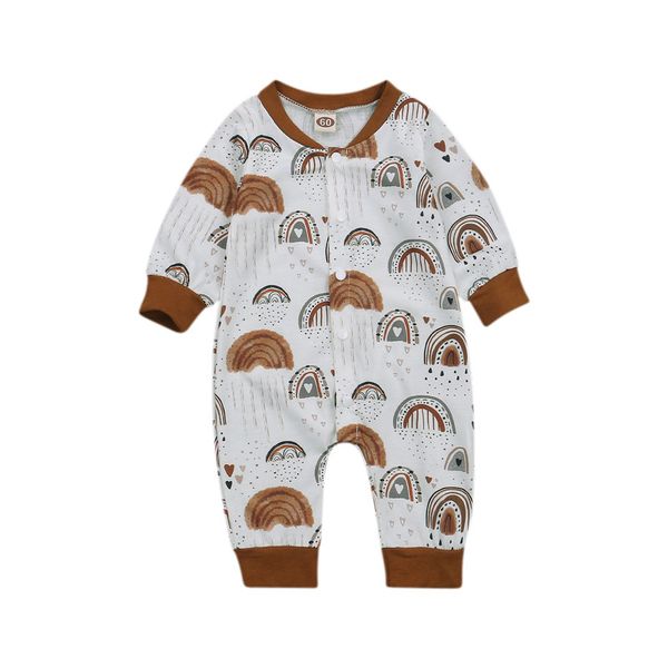 0-18m newborn kid baby girl boy clothes long sleeve rainbow print romper cute sweet lovely jumpsuit new born cotton outfit, White
0-18m newborn kid baby girl boy clothes long sleeve rainbow print romper cute sweet lovely jumpsuit new born cotton outfit, White