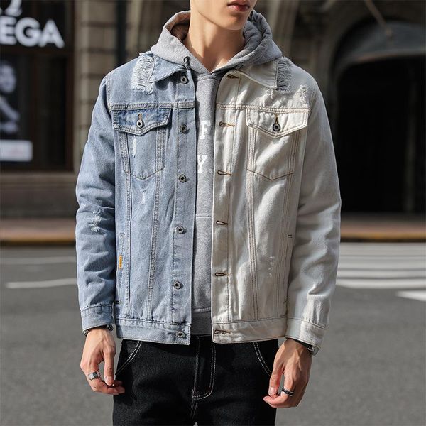 2021 spring and autumn men's color matching casual jacket multi-pocket large size simple korean youth denim jacket, Black;brown
2021 spring and autumn men's color matching casual jacket multi-pocket large size simple korean youth denim jacket, Black;brown