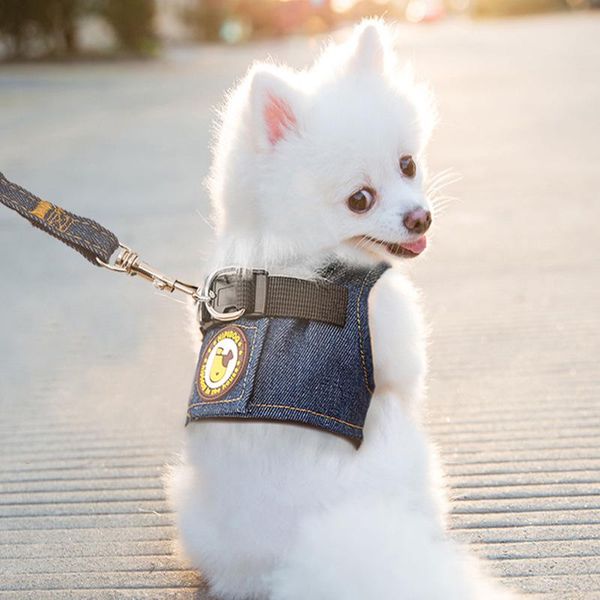 dog collars & leashes fashion jean pet harness puppy small medium dogs cats vest for walking and training cat leash strap set
dog collars & leashes fashion jean pet harness puppy small medium dogs cats vest for walking and training cat leash strap set