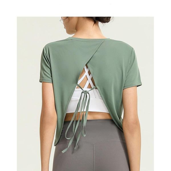 2021new loose sport crop fitness women exercise dancing shirt back bandage short sleeve yoga tee shirt gym workout, White;red
2021new loose sport crop fitness women exercise dancing shirt back bandage short sleeve yoga tee shirt gym workout, White;red