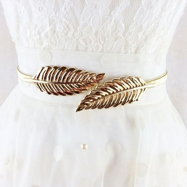 belts women's fashion metal golden silver leaves chain belt waist band elasticity for dress skirt bands female, Black;brown
belts women's fashion metal golden silver leaves chain belt waist band elasticity for dress skirt bands female, Black;brown