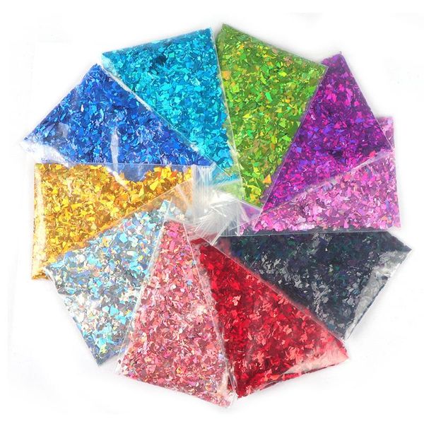 nail art decorations 10g/bag holographic candy color sequins diy decoration tool 10 large segment laser jewelry, Silver;gold
nail art decorations 10g/bag holographic candy color sequins diy decoration tool 10 large segment laser jewelry, Silver;gold