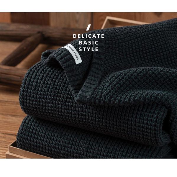 men's sweaters zzt002 autumn winter men knitted sweater vintage korean style loose heavy weight waffle fashion youth handsome knitwear, White;black
men's sweaters zzt002 autumn winter men knitted sweater vintage korean style loose heavy weight waffle fashion youth handsome knitwear, White;black
