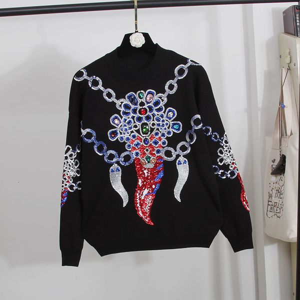 black knitted set women tracksuits handwork sequins pullover sweater pencil pants two piece outfits female loose knitting suit bz5i, Blue
black knitted set women tracksuits handwork sequins pullover sweater pencil pants two piece outfits female loose knitting suit bz5i, Blue