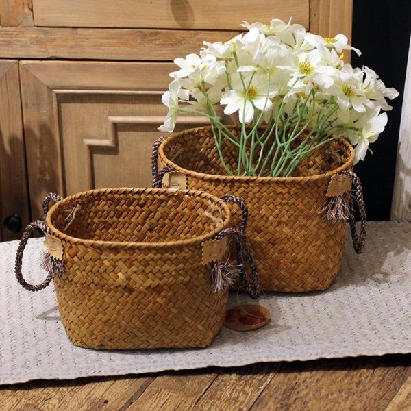2-piece handmade straw woven flower basket rattan basket daily use set two storage baskets sundries
2-piece handmade straw woven flower basket rattan basket daily use set two storage baskets sundries