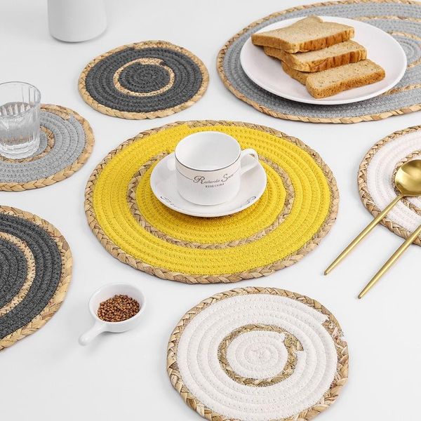 4pcs track on the table cloth cotton linen deskplacemats braided round placemats for table napkins serving napkins for kitch
4pcs track on the table cloth cotton linen deskplacemats braided round placemats for table napkins serving napkins for kitch